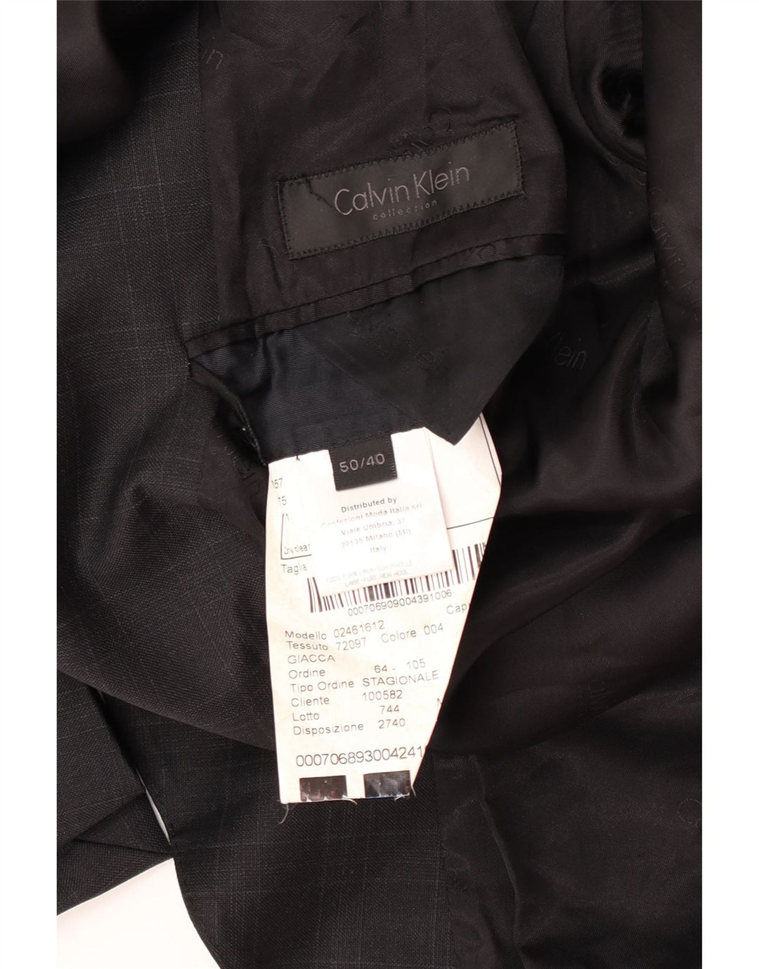 Calvin Klein muška jakna sa 2 gumba IT 50 veliki sivi karirani vuneni