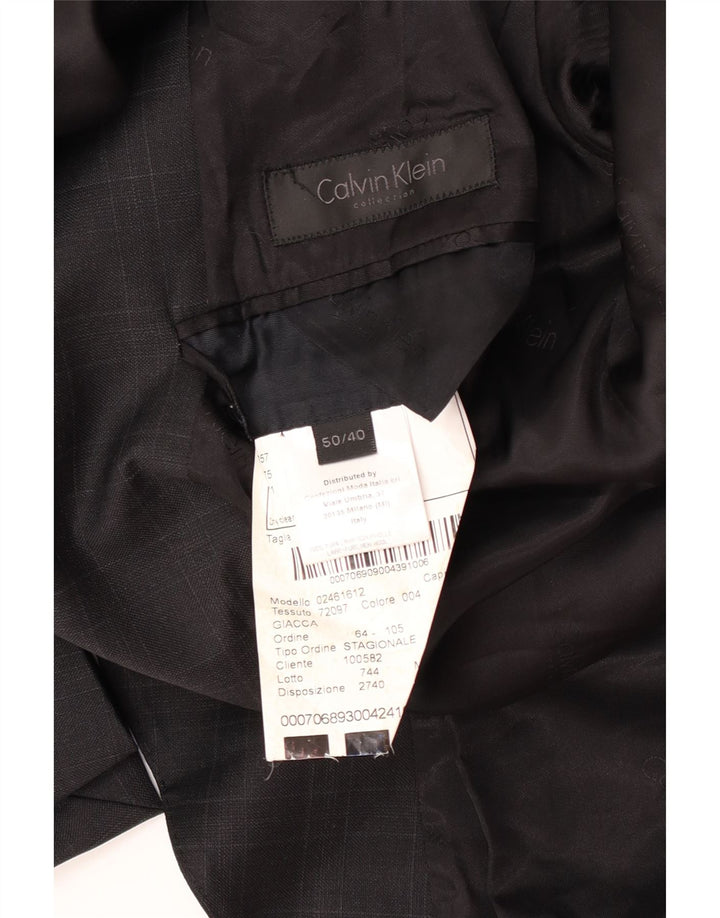 Calvin Klein muška jakna sa 2 gumba IT 50 veliki sivi karirani vuneni