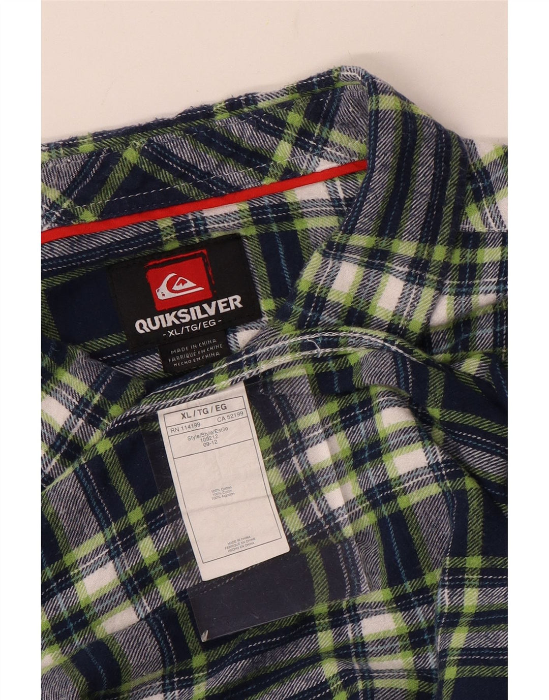 QUIKSILVER Muška flanelska košulja XL tamnoplavi karirani pamuk