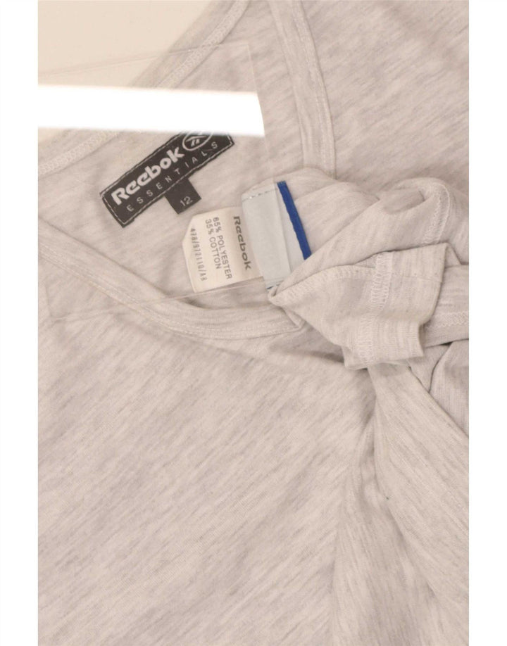Reebok ženska majica kratkih rukava UK 12 srednje sivi poliester