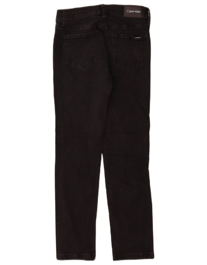 Calvin Klein ženske uske traperice W27 L28 crni pamuk