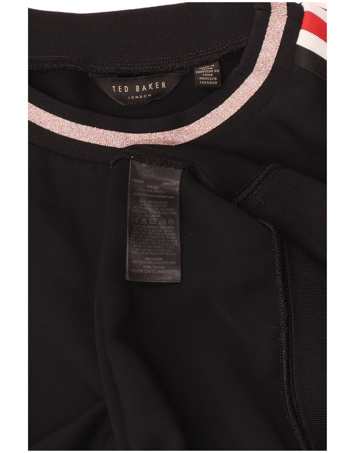Ted Baker Ženski džemper s grafičkim motivima UK 14 srednje crne cvjetne boje