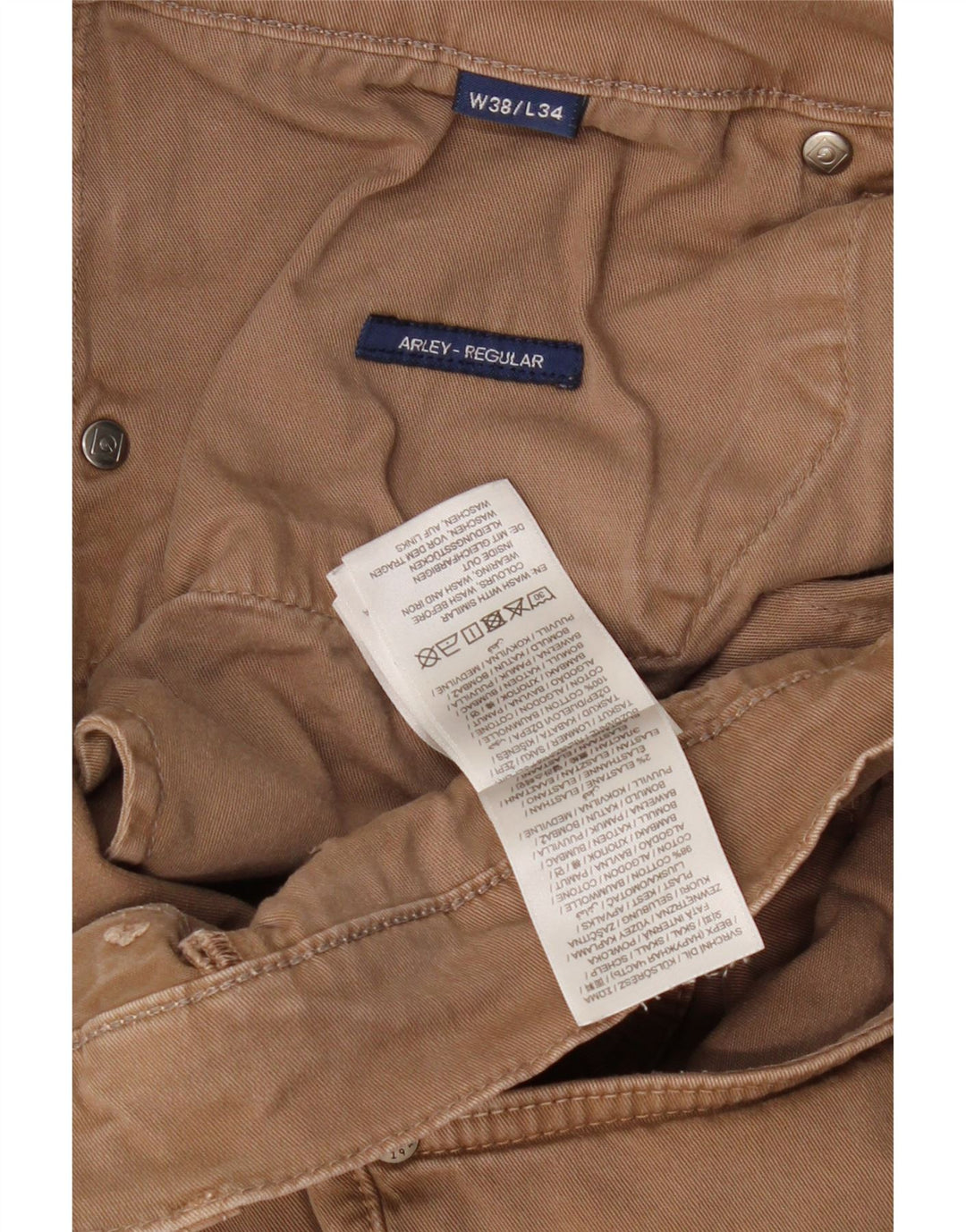 GANT Muške ležerne hlače regularnog kroja W38 L34 Smeđi pamuk