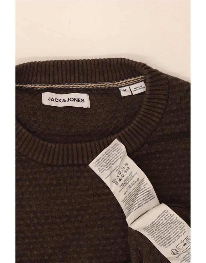 Jack & Jones muški džemper s okruglim izrezom, srednje smeđi pamuk