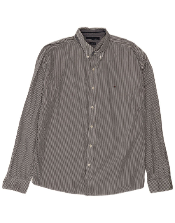 Tommy Hilfiger muška vintage fit košulja 2XL tamnoplavi pamuk na pruge