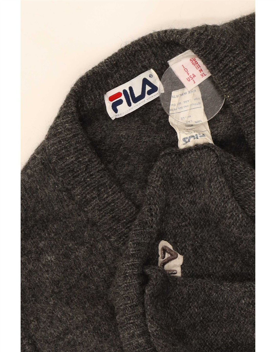 Fila muški džemper bez rukava srednje sivi vuneni