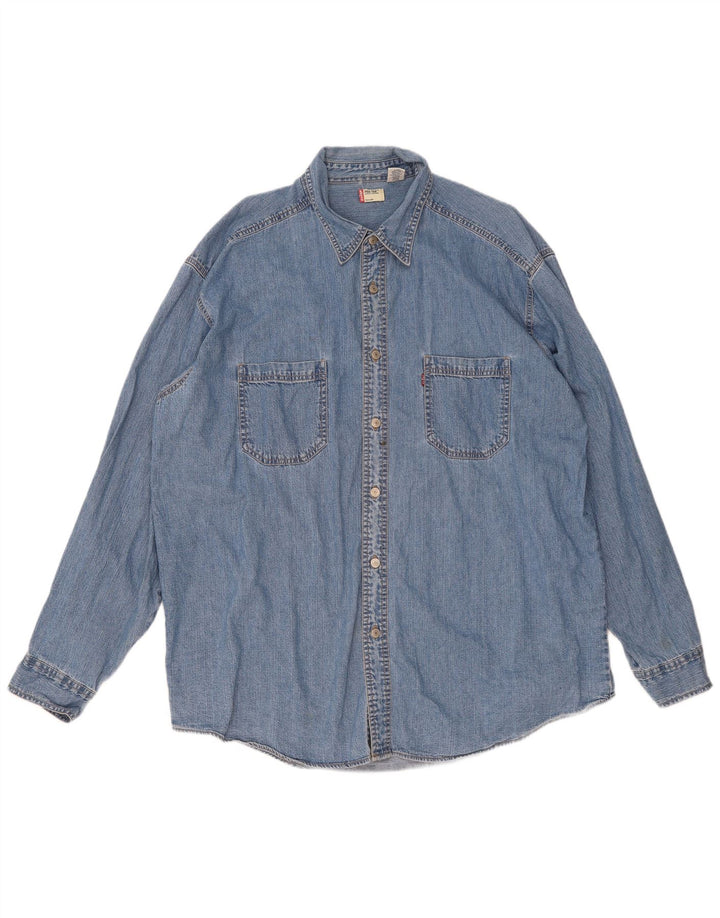 Levi's muška traper košulja XL plavi pamuk