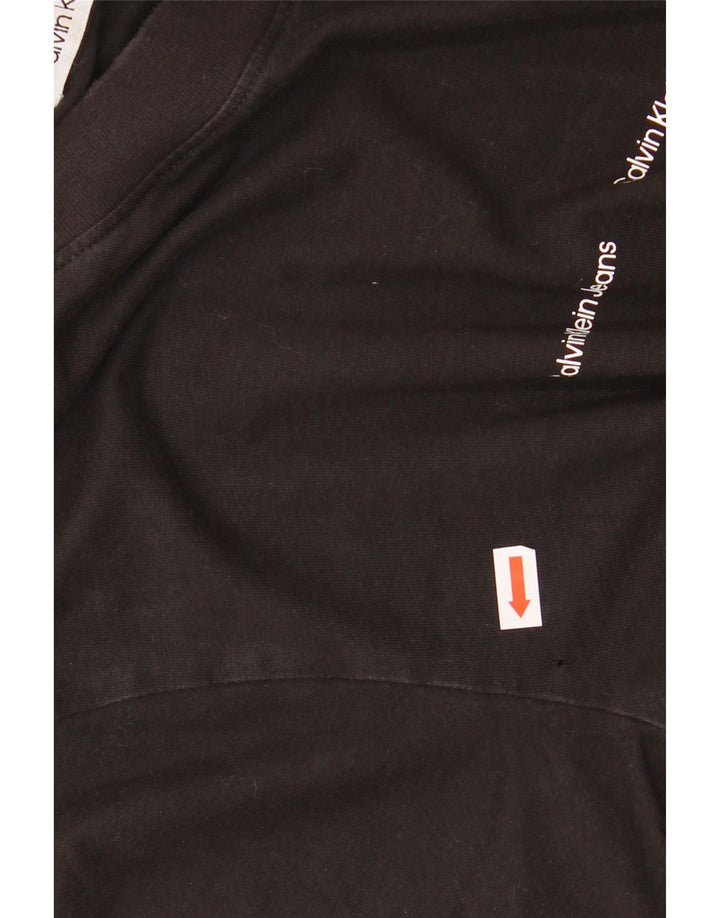 Calvin Klein Jeans muška majica dugih rukava s grafikama, mala crna pamučna majica