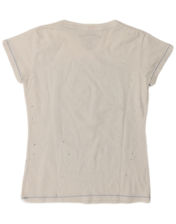 Hard Rock Cafe Ženska majica kratkih rukava New York Graphic Top UK 10 Small White