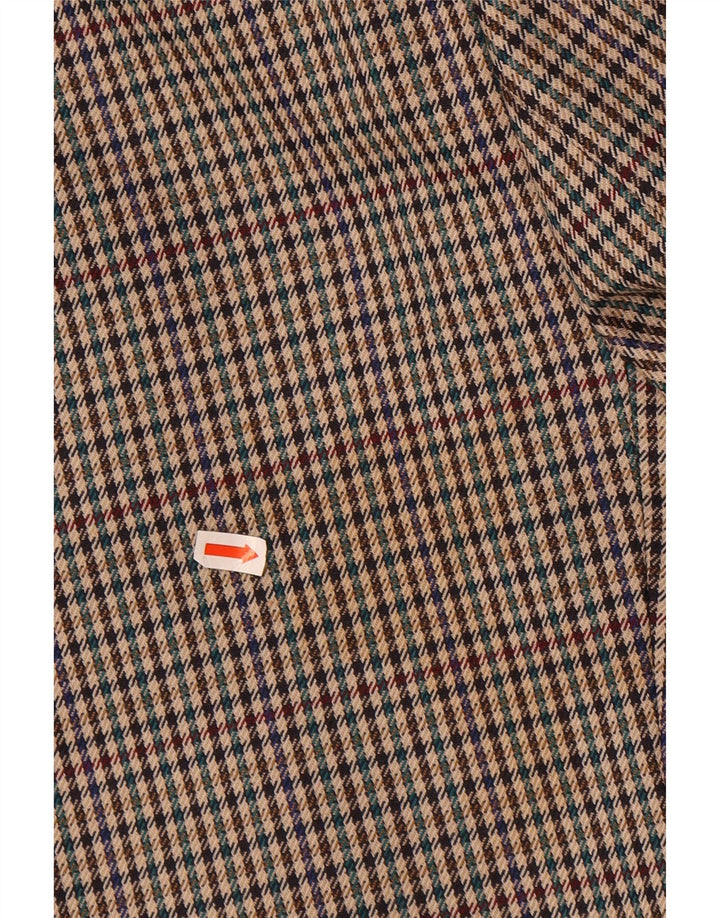 BURTON Mens Regular Fit Blazer Jacket UK 40 Large Beige Houndstooth