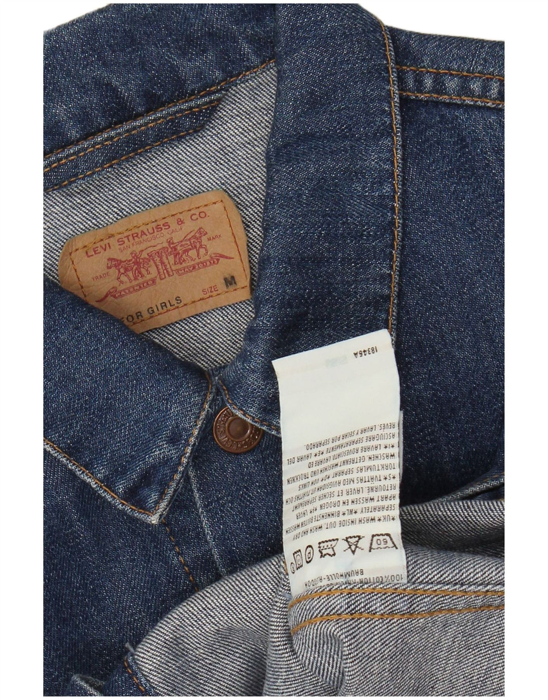 LEVI'S Denim jakna za djevojčice 10-11 godina srednje plavi pamuk