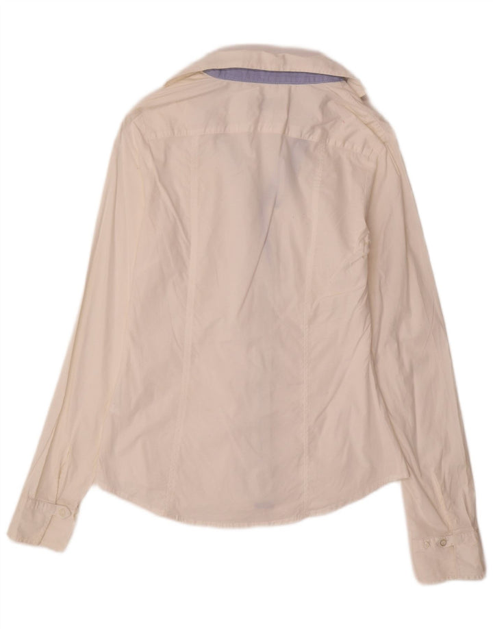 Dack's ženska košulja UK 12 Srednje bijeli pamuk