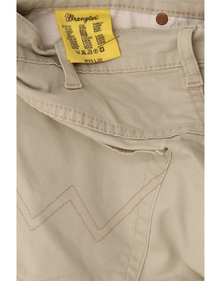 WRANGLER Womens Straight Jeans W33 L30 Beige Cotton Vintage Wrangler and Second-Hand Wrangler from Messina Hembry 