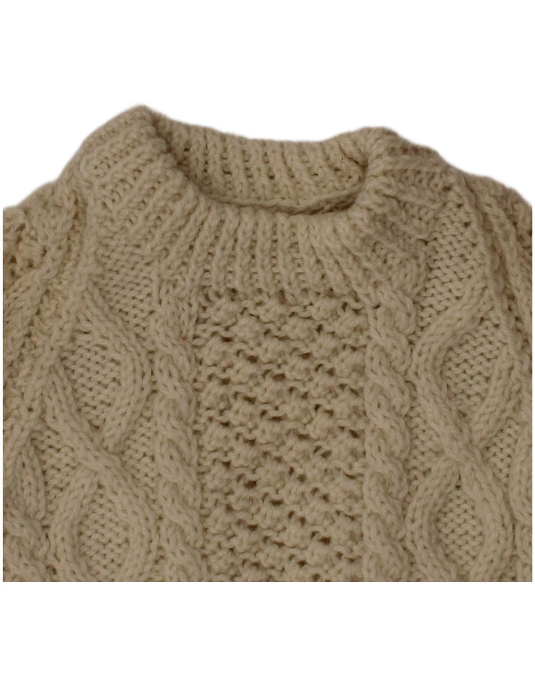 VINTAGE dječački džemper s okruglim izrezom 2-3 godine, bijeli