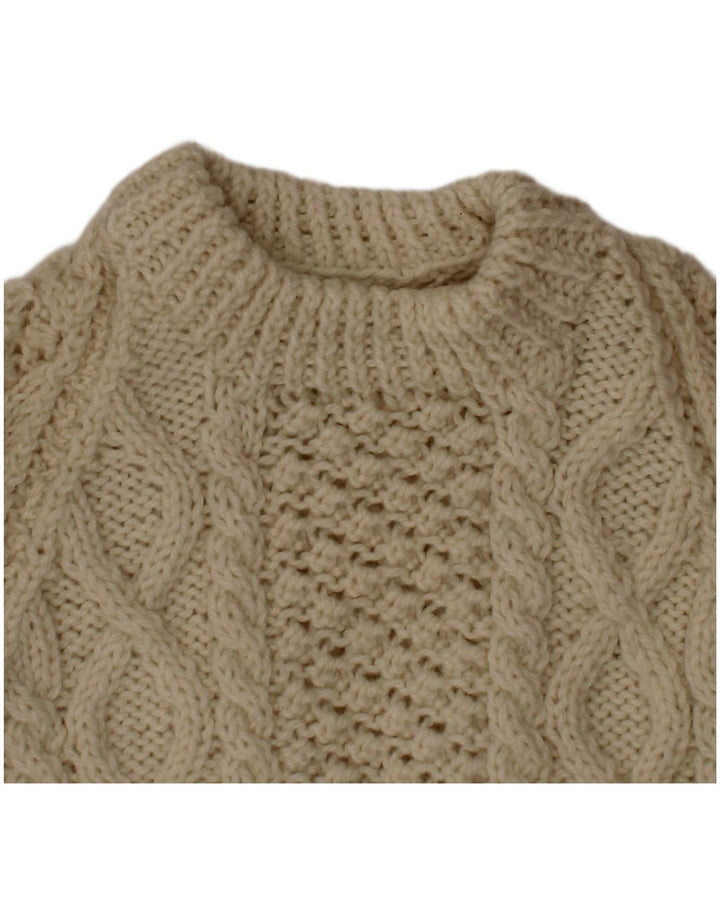 VINTAGE dječački džemper s okruglim izrezom 2-3 godine, bijeli