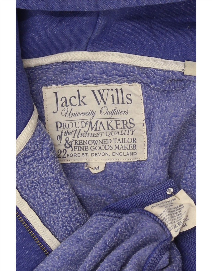 Jack Wills, muški pulover s kapuljačom s patentnim zatvaračem, srednje plavi pamuk