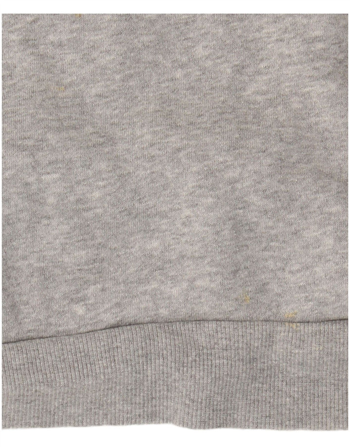 ADIDAS majica s kapuljačom s grafičkim motivima 13-14 godina, sivi pamuk