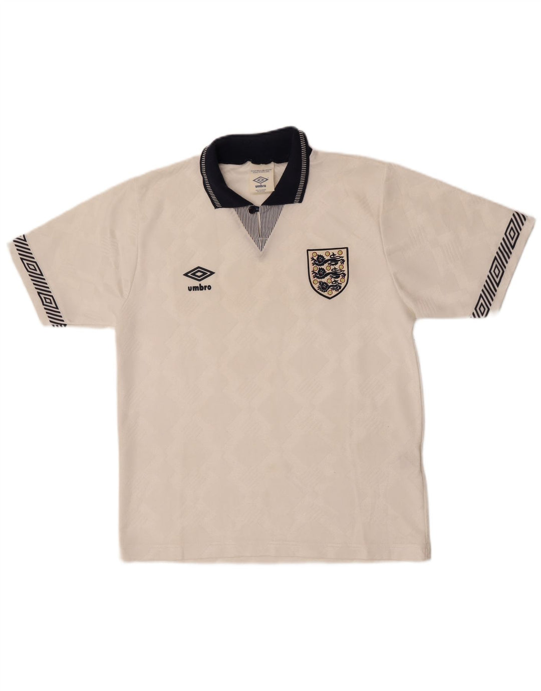 Umbro Mens England 1990-1992 Graphic Jersey Top Small White Sports
