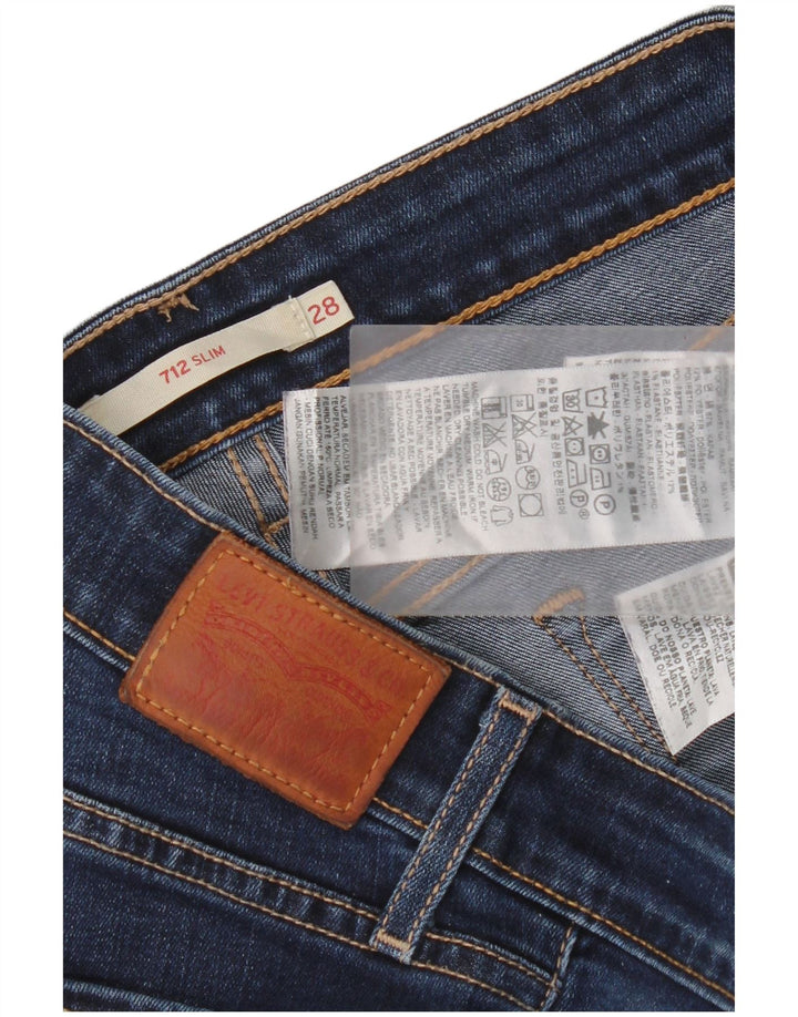 Levi's ženske 712 uske traperice W28 L30 tamnoplavi pamuk