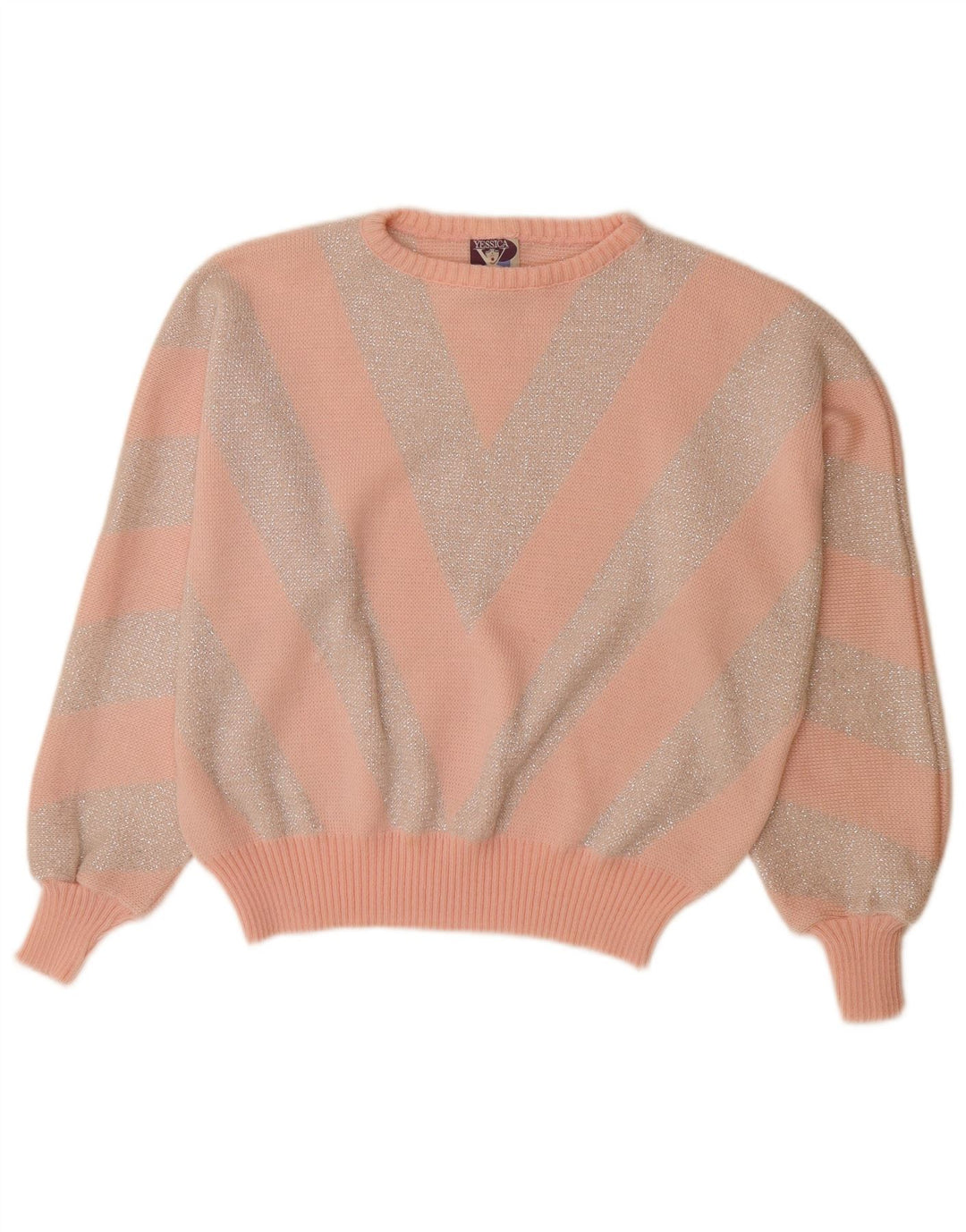 YESSICA Ženski džemper s morskim izrezom EU 44 XL Pink Chevron Akril