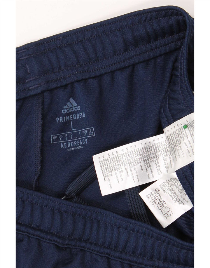 Adidas muške Aeroready hlače za trenirku, velike tamnoplave poliesterske hlače