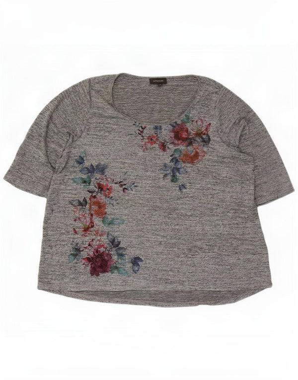 Marks & Spencer Ženska majica s autogramom s 3/4 rukava UK 26 5XL Siva