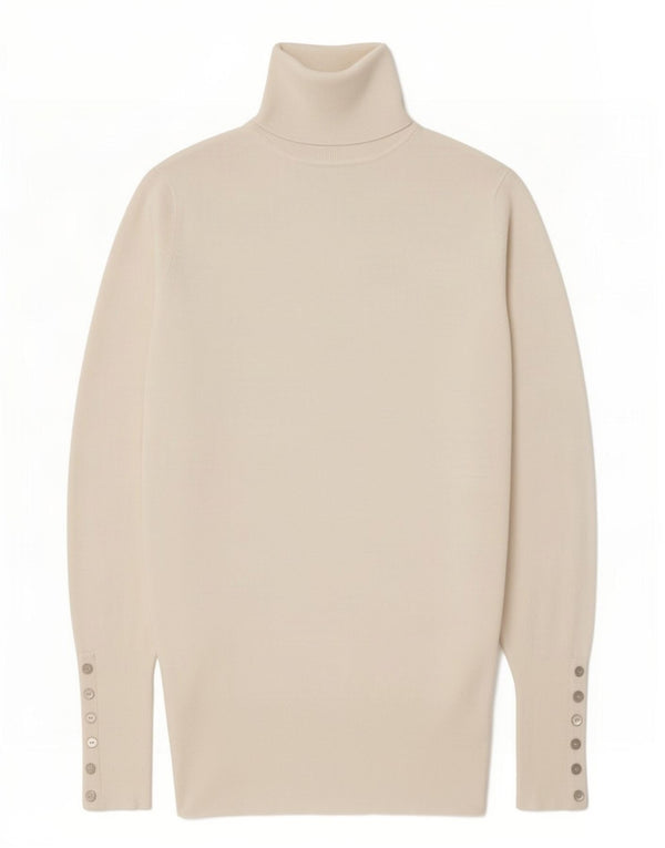 Zara ženski pulover s rol izrezom UK 16 Large White Rayon