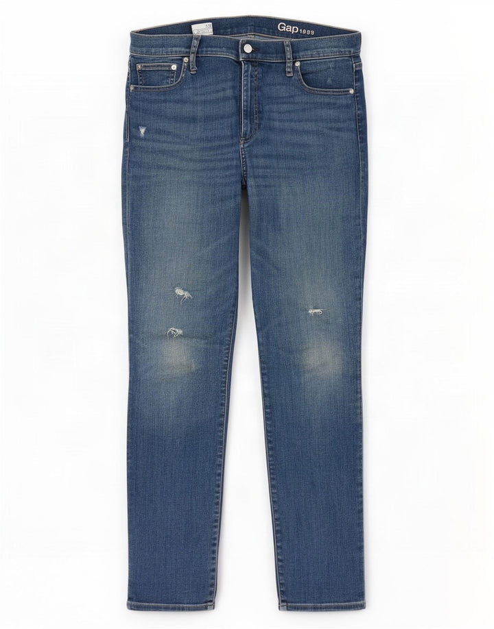 Gap Ženske Resolution Distressed Slim Straight Jeans W33 L31 Plave
