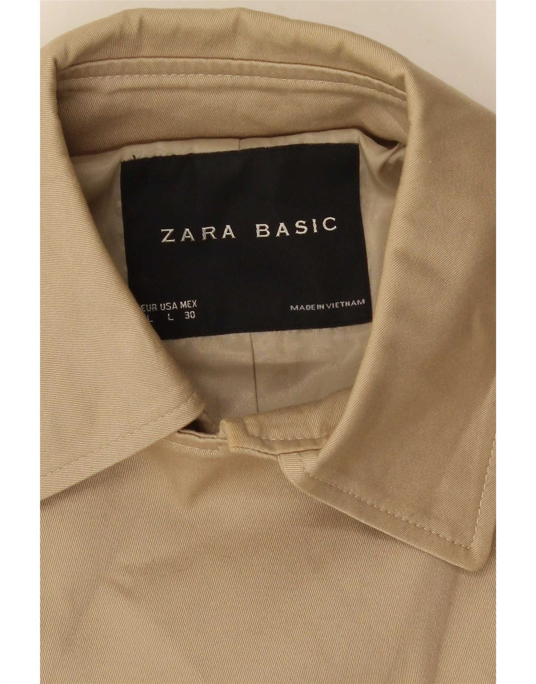 Zara ženski kratki trenč kaput UK 14 veliki bež