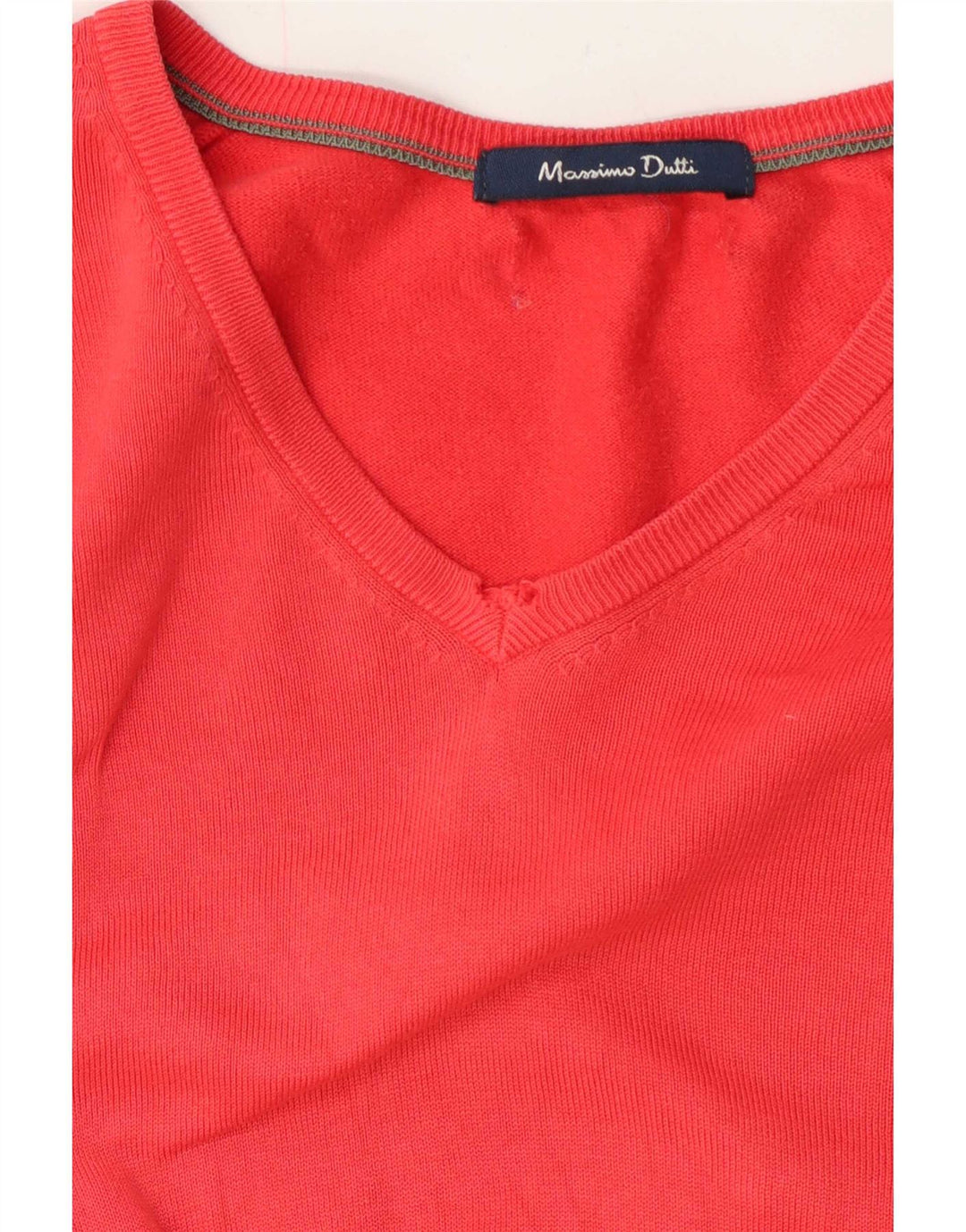 Veliki crveni muški džemper s V-izrezom Massimo Dutti
