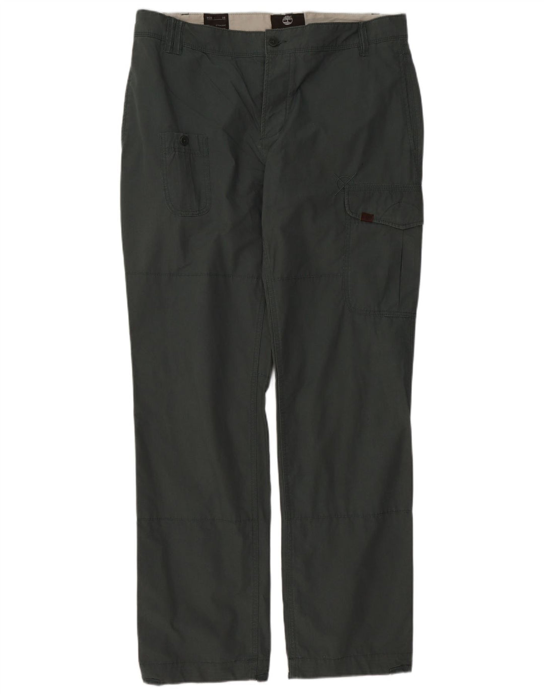 TIMBERLAND Muške ravne kargo hlače W36 L34 Zeleni pamuk
