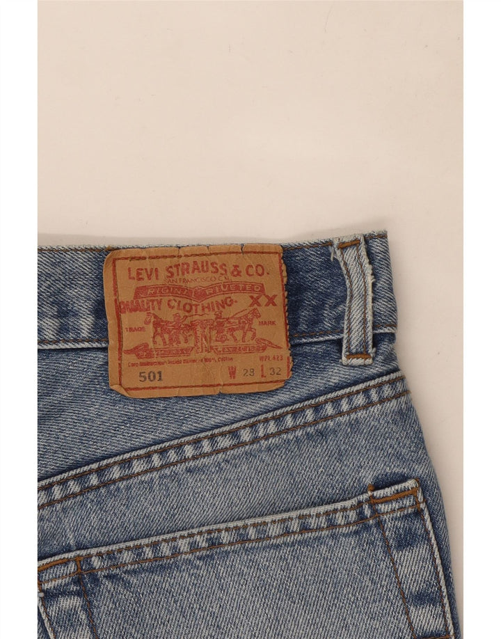 Levi's ženske 501 traper kratke hlače W28 srednje plave