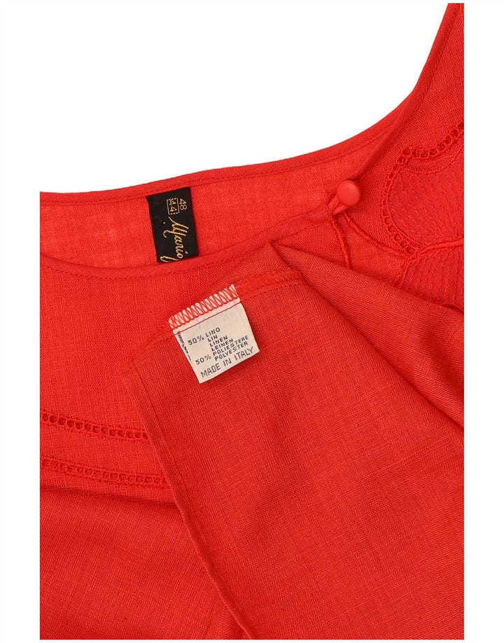 Top ženska bluza Mario Pucci Cecconi IT 48 XL od crvenog lana