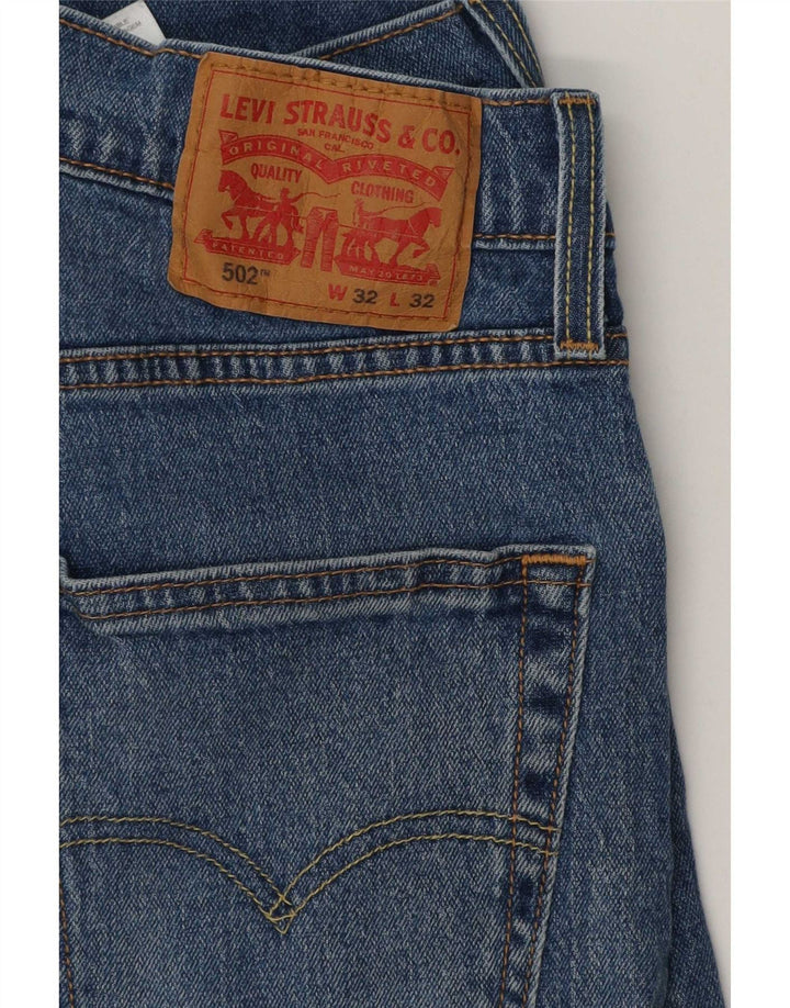 Levi's muške 502 sužene traperice W32 L32 plavi pamuk