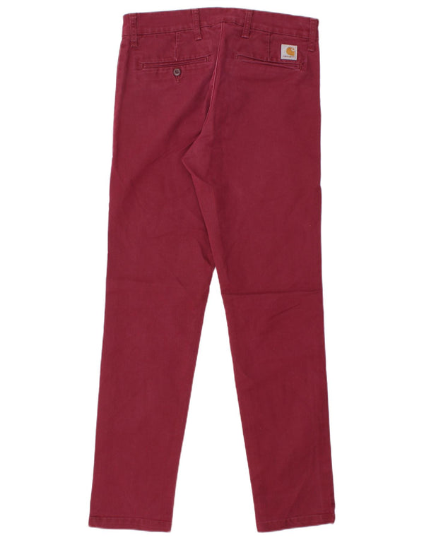 CARHARTT Ženske uske chino hlače W31 L30 Bordo pamuk