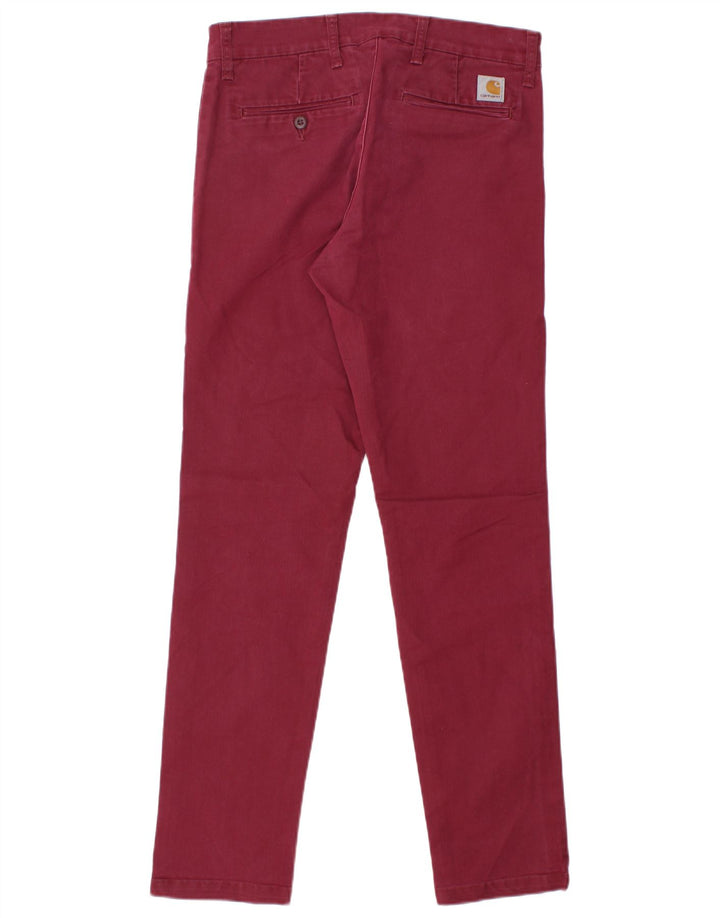 CARHARTT Ženske uske chino hlače W31 L30 Bordo pamuk