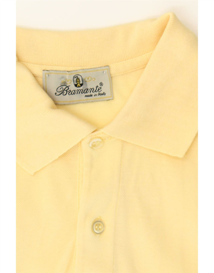 BRAMANTE Mens Polo Shirt Medium Yellow Vintage Bramante and Second-Hand Bramante from Messina Hembry 