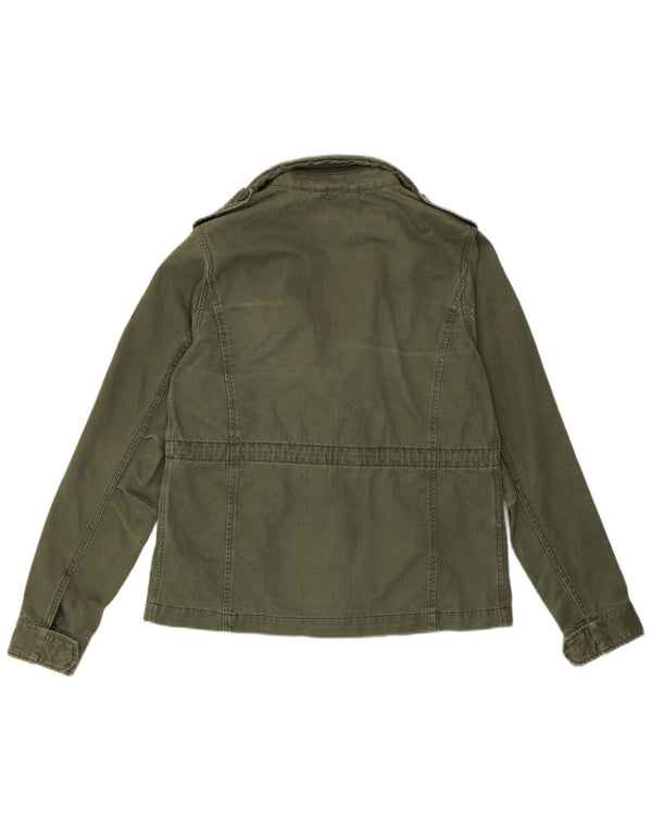 Superdry ženska vojna jakna UK 14 veliki zeleni pamuk