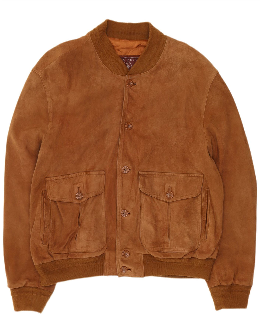 Vintage muška bomber jakna od brušene kože IT 54 2XL smeđa koža
