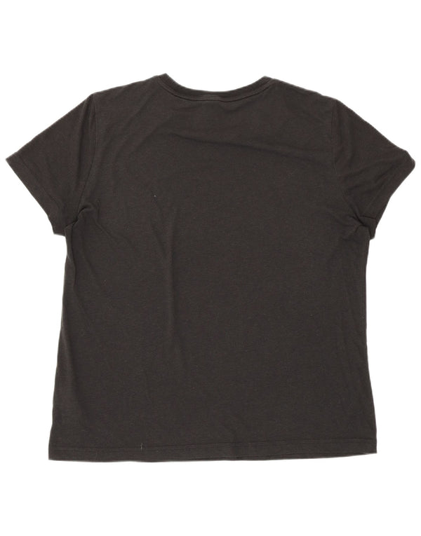 ADIDAS Ženska grafička majica kratkih rukava UK 20/22 XL crni pamuk