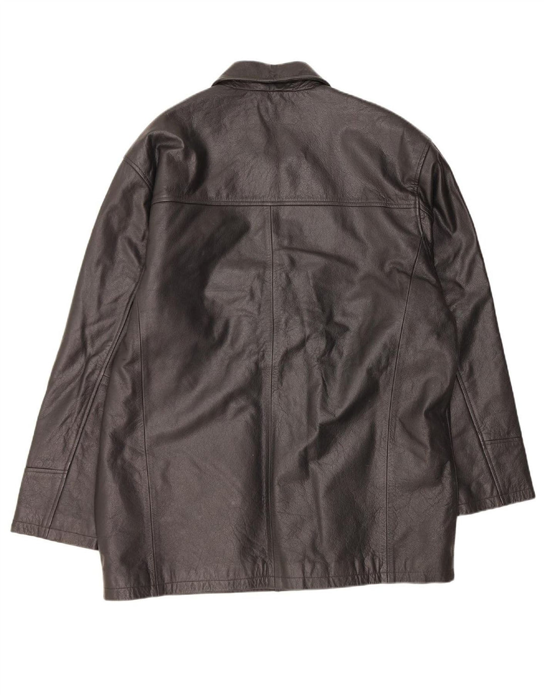 ST. BERNARD Mens Leather Coat UK 42 XL Black Leather Vintage St. Bernard and Second-Hand St. Bernard from Messina Hembry 