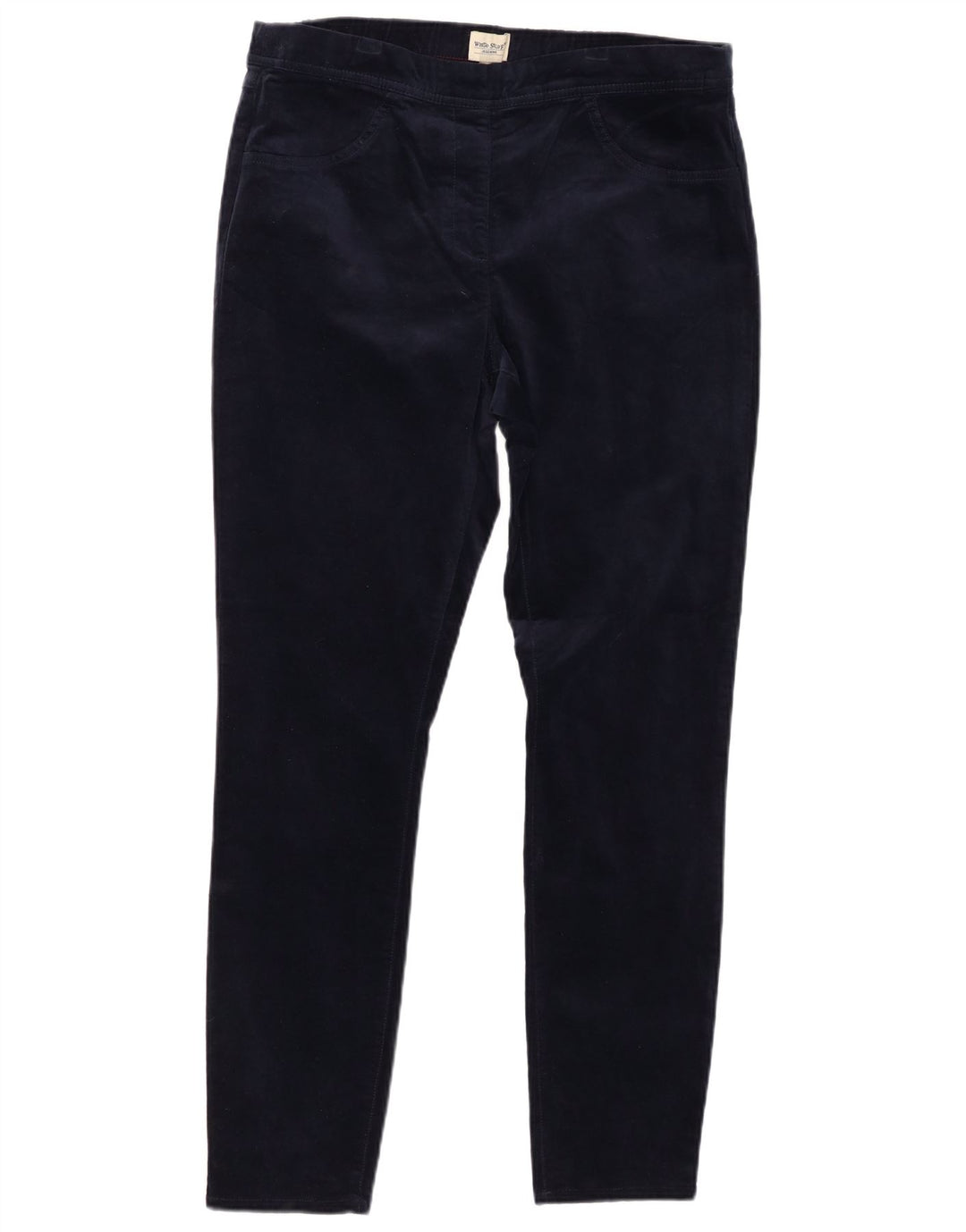 WHITE STUFF Ženske baršunaste ležerne hlače UK 16 velike W32 L30 tamnoplave