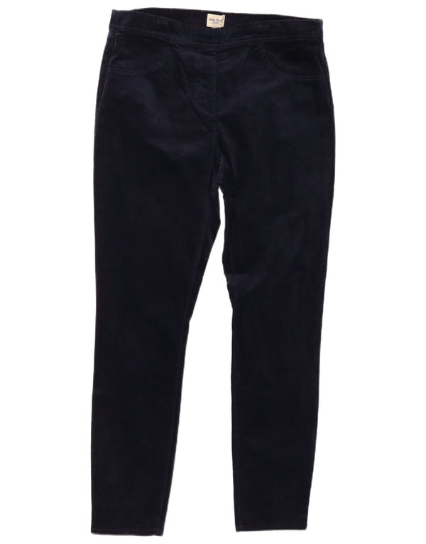 WHITE STUFF Ženske baršunaste ležerne hlače UK 16 velike W32 L30 tamnoplave