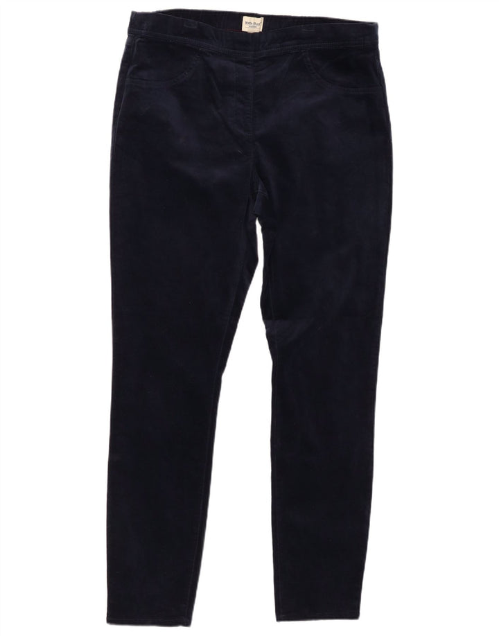 WHITE STUFF Ženske baršunaste ležerne hlače UK 16 velike W32 L30 tamnoplave