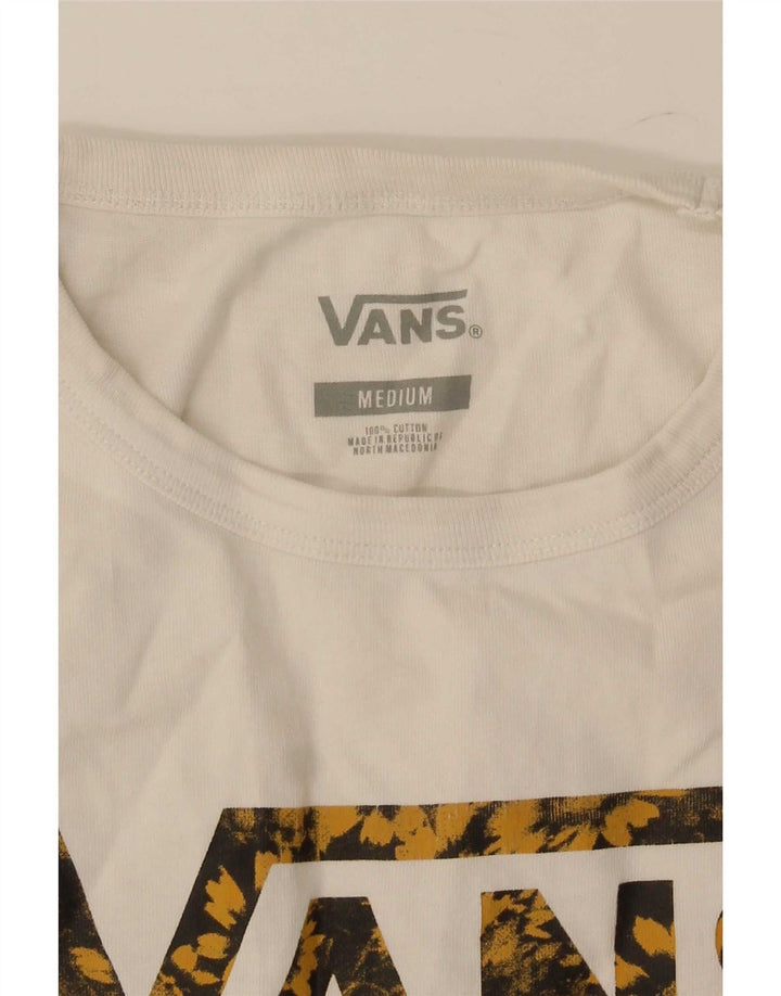 Vans Ženska majica kratkih rukava s grafičkim motivima UK 12 Srednje bijeli pamuk