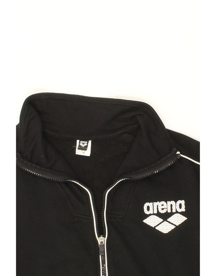 ARENA Mens Tracksuit Top Jacket Medium Black Cotton Vintage Arena and Second-Hand Arena from Messina Hembry 
