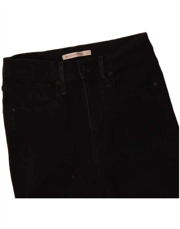 LEVI'S Ženske Mile High Super Skinny traperice W27 L29 crni pamuk