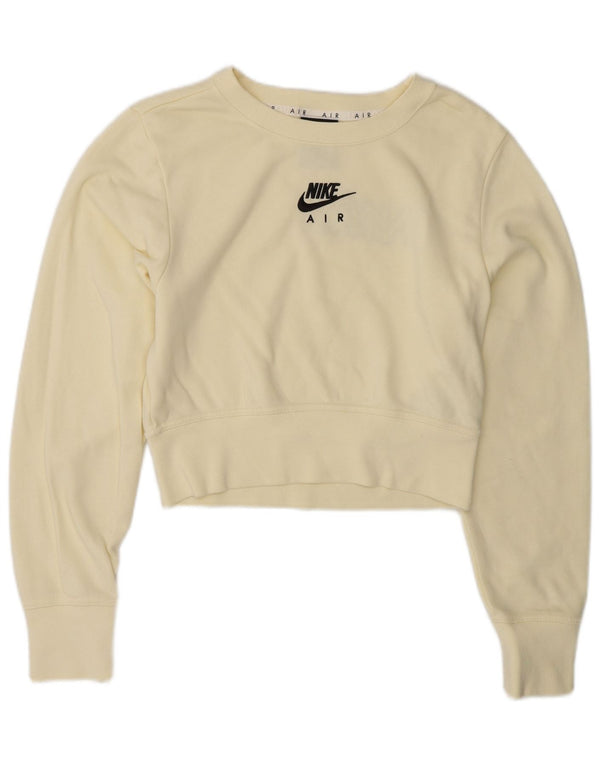 NIKE Ženska kratkotrajna majica s grafičkim motivima UK 10 Small Off White Cotton