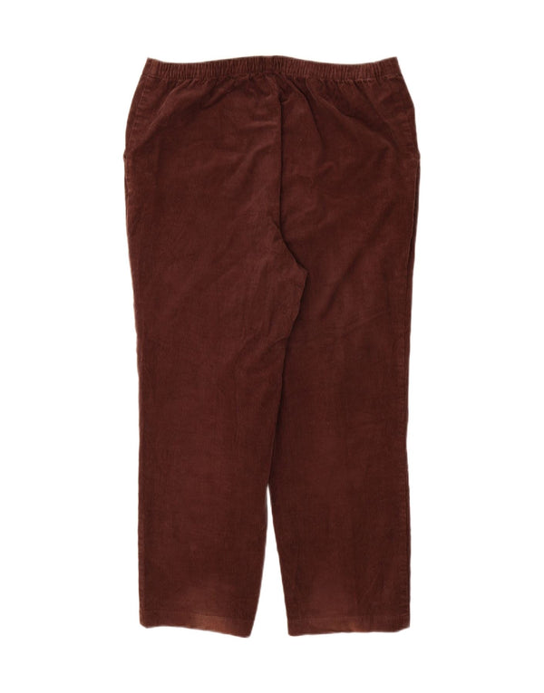 Marks & Spencer ženske hlače od samta visokog struka UK 14 Large W34 L28 Bro