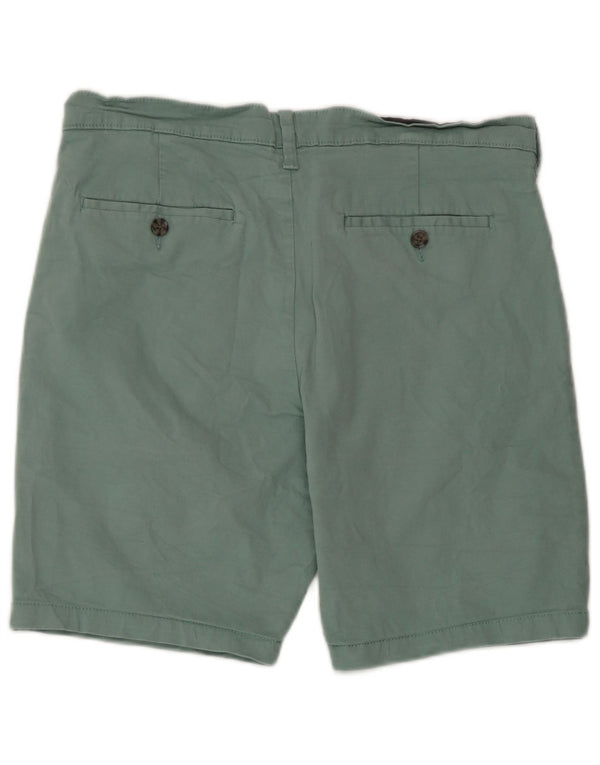 Marks & Spencer Mens Chino Shorts W34 Large Green Cotton